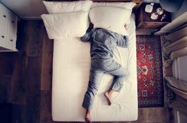 man suffering from insomnia