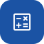 menu calculator icon blue